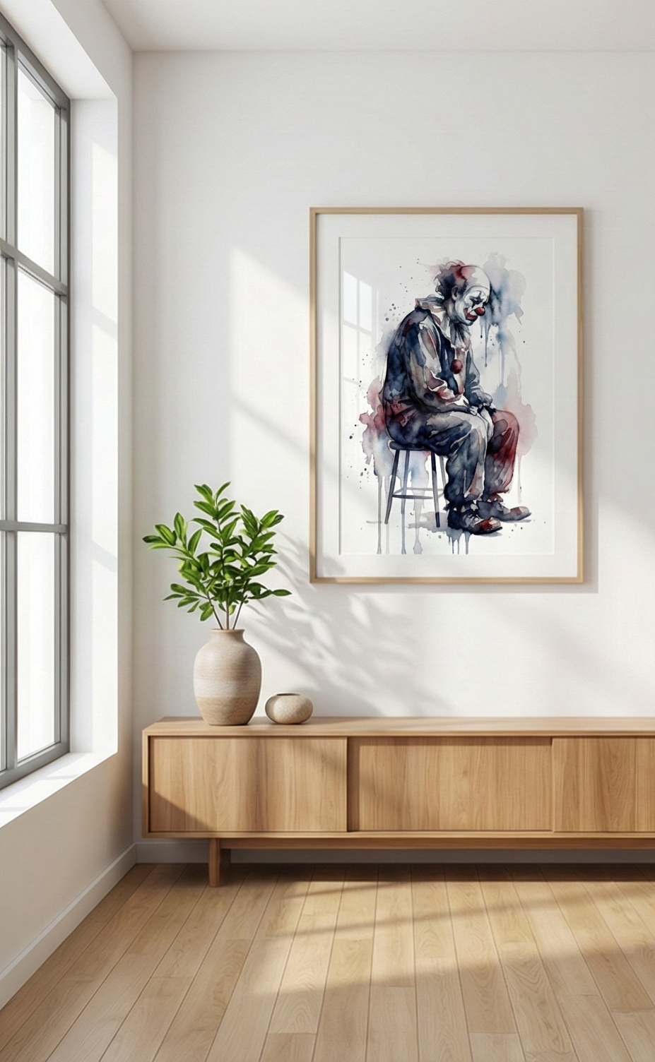 Melanholični Klovn u enterijeru